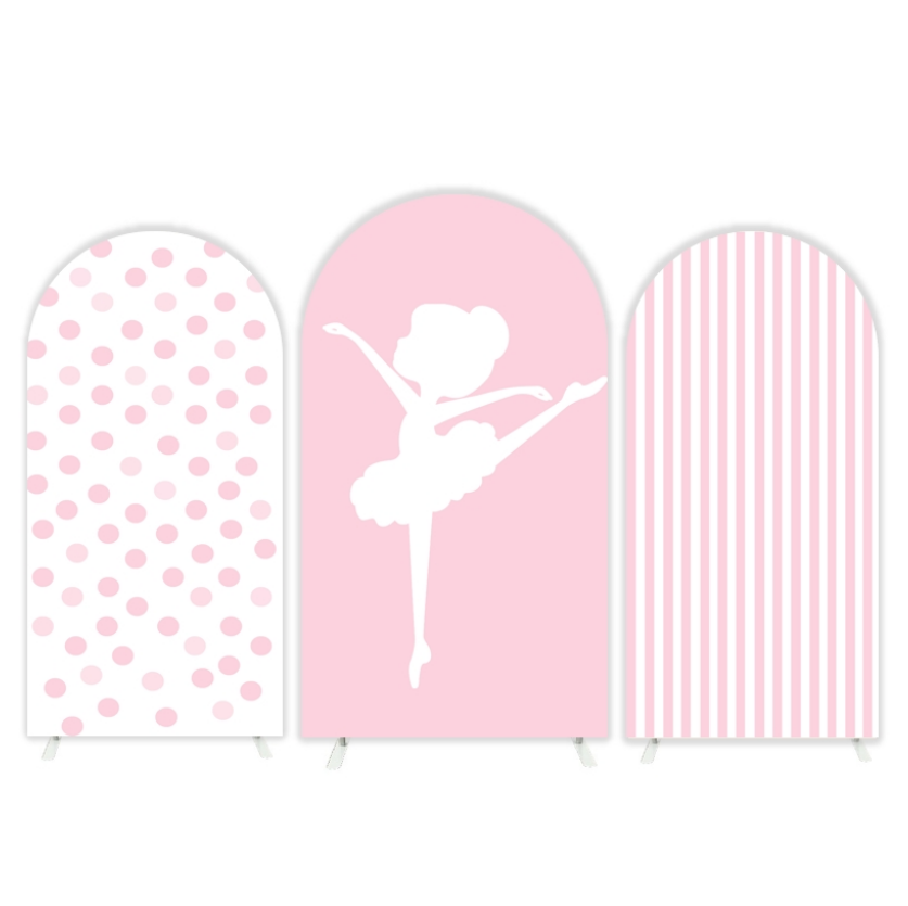 Ballet Girl Birthday Party Arch Backdrop Wall Cloth Cover