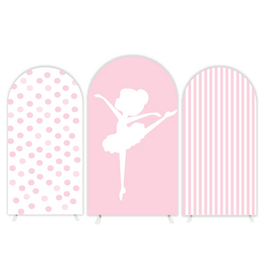 Ballet Girl Birthday Party Arch Backdrop Wall Cloth Cover