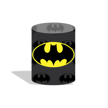 Batman birthday party decoration arch backdrop cover plinth cylinder pedestal cover