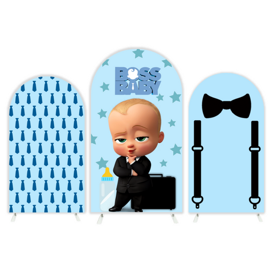 Boss Baby Cartoon Arch Backdrop Wall Cloth Cover For Birthday Baby Shower Party