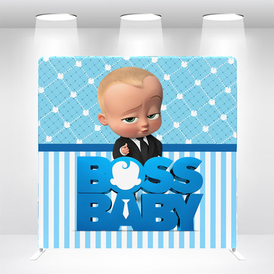 Boss Baby Theme Birthday Party Backdrop Wall Cover With Stand