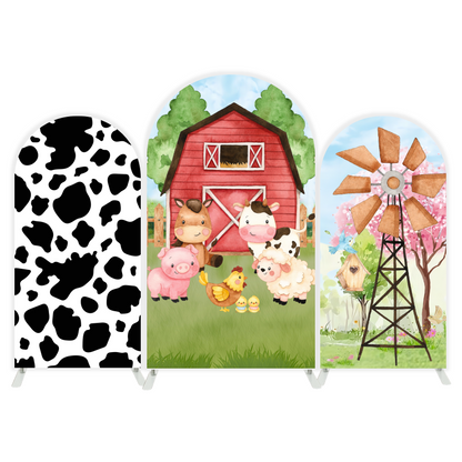 Farm  arch  Birthday Party Arch Backdrop Wall Cloth Cover