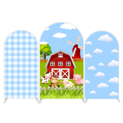 Farm  arch  Birthday Party Arch Backdrop Wall Cloth Cover