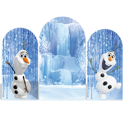 Frozen Anna Elsa Princess  Birthday Party Arch Backdrop Wall Cloth Cover