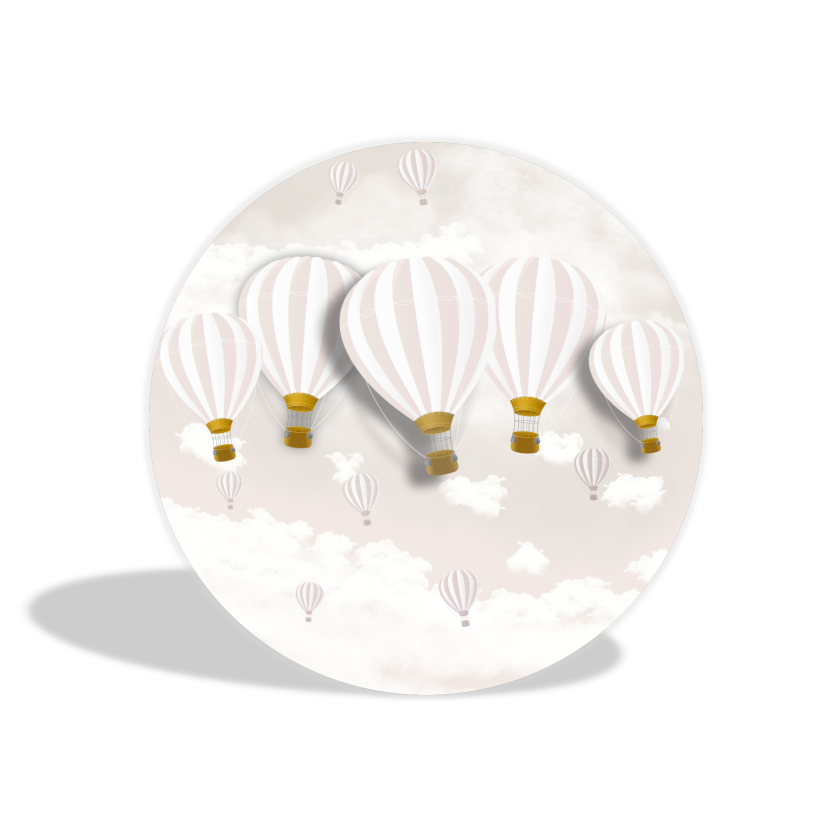 Hot air balloon birthday baby shower party decoration round circle backdrop cover plinth cylinder pedestal cover