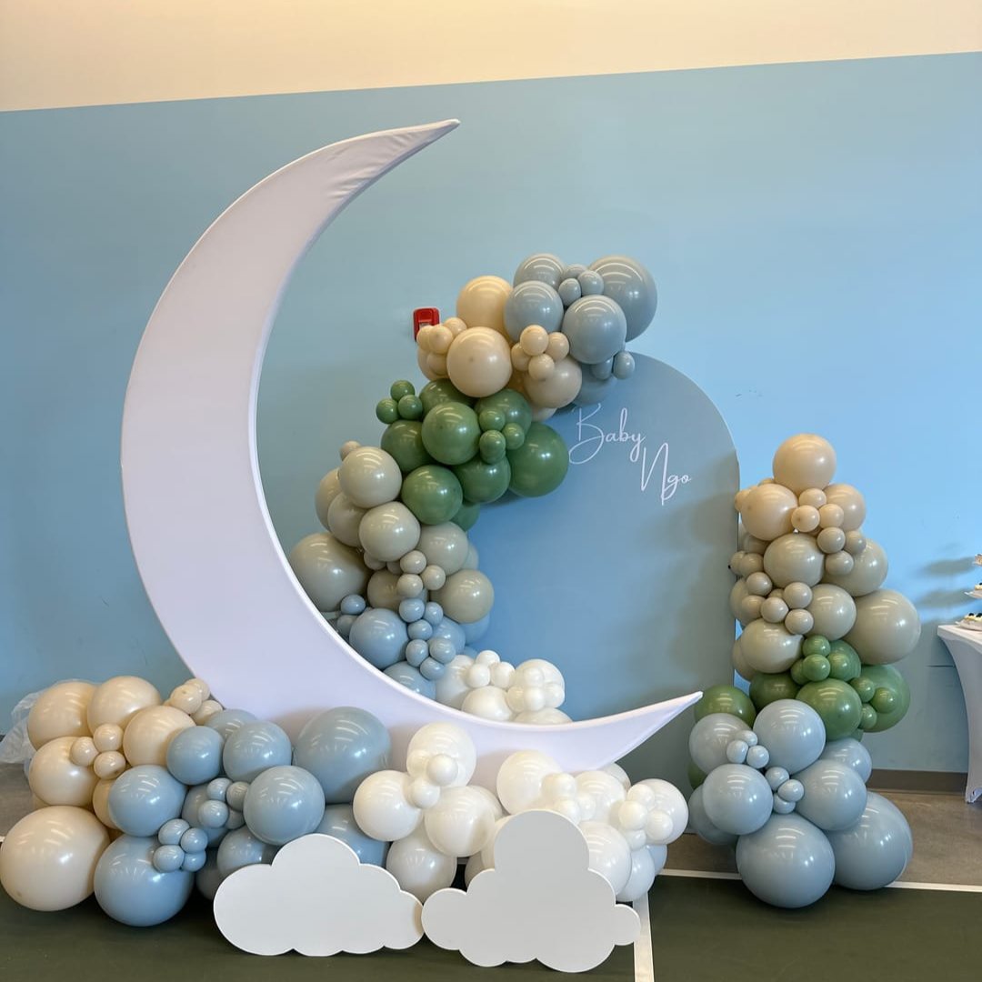 6.5ft Crescent Half Moon Shape Arch Backdrop Stand For Wedding Birthday Baby Shower