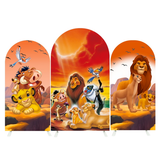 Lion King Birthday Baby Shower Party Arch Backdrop Wall Cloth Cover