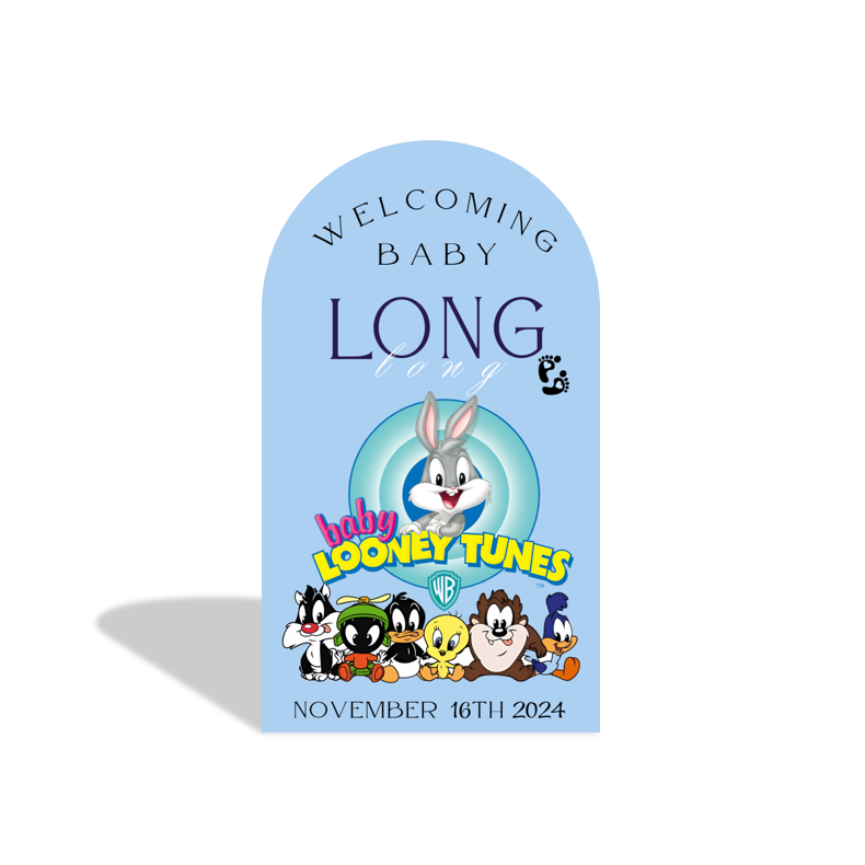 Looney theme Birthday Party Arch Backdrop Wall Cloth Cover