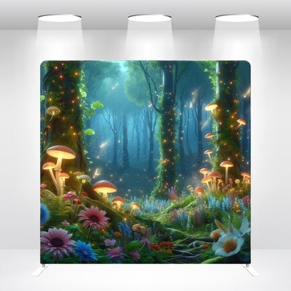 Magic Forest Theme Birthday Party Backdrop Wall Cover With Stand