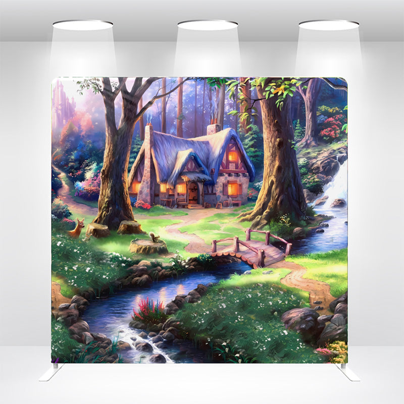 Magic Forest Backdrop Wall Cover With Stand For Birthday Party Photography Photo Shoot Studio Props