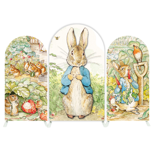 Peter Rabbit Birthday Baby Shower Party Arch Backdrop Wall Cloth Cover