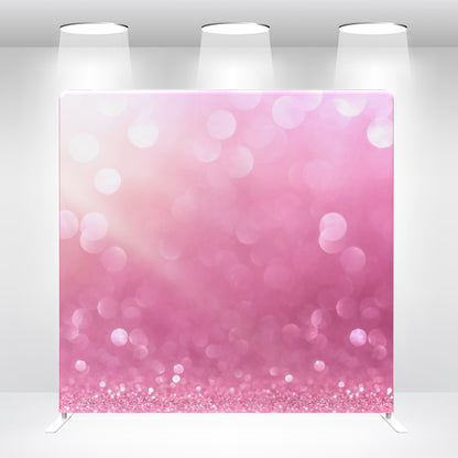 Pink Shimmer Tension Fabric Backdrop Wall Cover With Stand For Birthday Party Photography Photo Shoot Studio Props