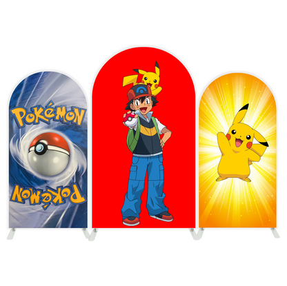 Pokemon  arch  Birthday Party Arch Backdrop Wall Cloth Cover