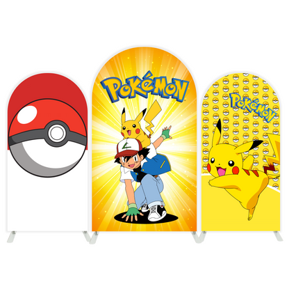 Pokemon  arch  Birthday Party Arch Backdrop Wall Cloth Cover