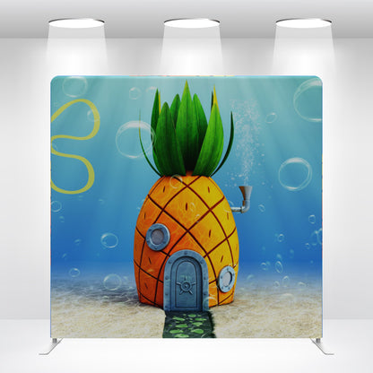 SpongeBob Theme Birthday Party Backdrop Wall Cover With Stand