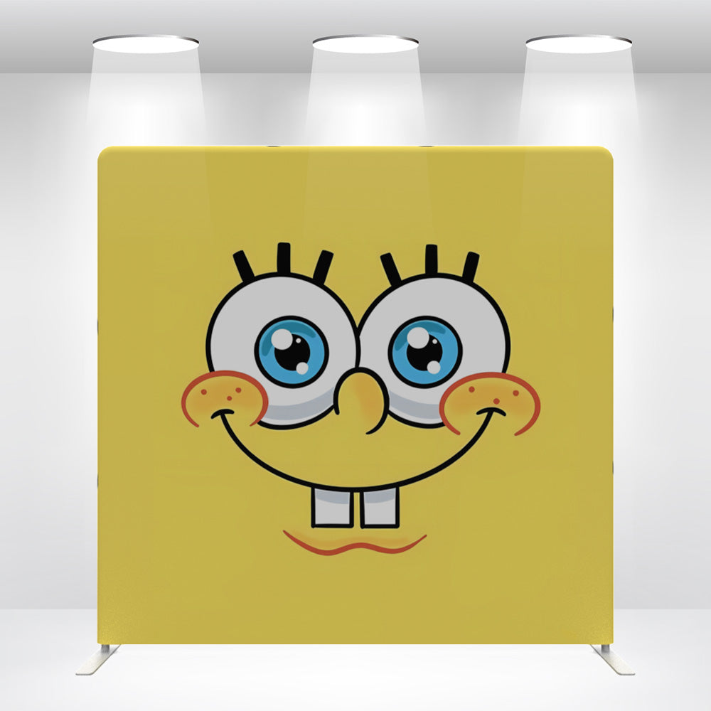 SpongeBob Theme Birthday Party Backdrop Wall Cover With Stand