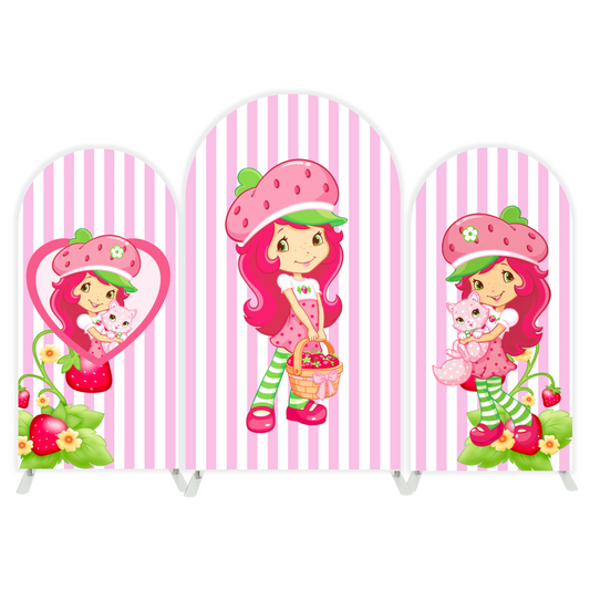 strawberry arch  Birthday Party Arch Backdrop Wall Cloth Cover