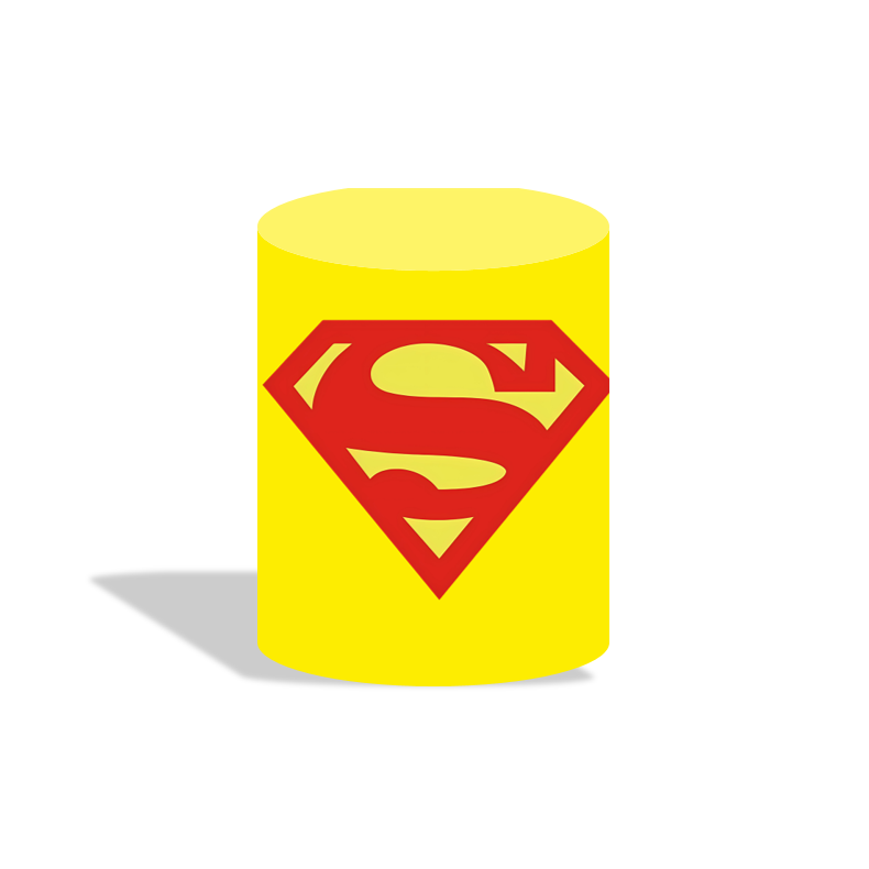 Super hero birthday party decoration arch backdrop cover plinth cylinder pedestal cover