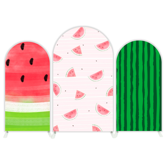 Watermelon Theme Happy Birthday Party Arch Backdrop Wall Cloth Cover