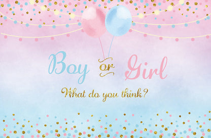 Boy Or Girl Gender Reveal Backdrop Banner