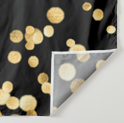 Black Gold Glitter Adult Birthday Party Decoration Fabric Backdrop