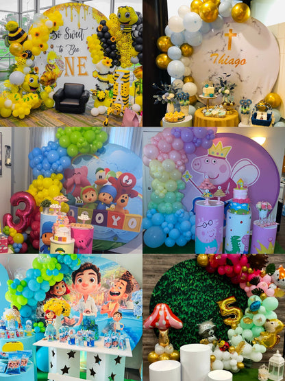 1st Birthday Decoration Round Backdrop Cover